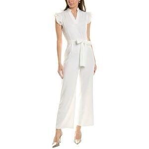 Area Stars - Riley Sleeveless Belted Jumpsuit White Size Large